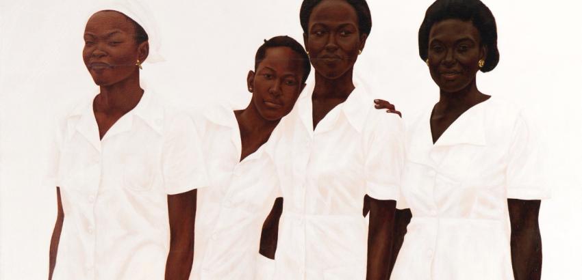 Barkley L. Hendricks Lagos Ladies (Gbemi, Bisi, Niki, Christy) 1978 (Detail)
