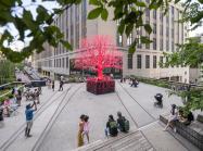 Pamela Rosenkran, Old Tree, 2023. Steel, polymers, pigments; 23 × 23 × 24 3/5 feet. May 2023 – September 2024 p. 82-83. 