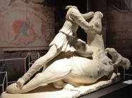 Roman sculptural fragments of Mithras Slaying the Bull, recovered by the Carabinieri art theft squad in Fiumicino, 2014. License