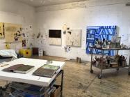 Squeak Carnwath's studio, February 2022