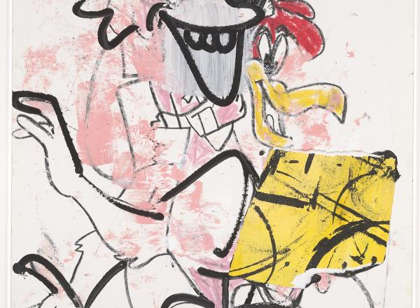 Untitled, 2009. The Morgan Library & Museum, Gift of Blake and Courtney Johnson, Los Angeles, CA, 2021.111. Photography by Janny Chiu. © George Condo, Courtesy the artist and Hauser & Wirth.