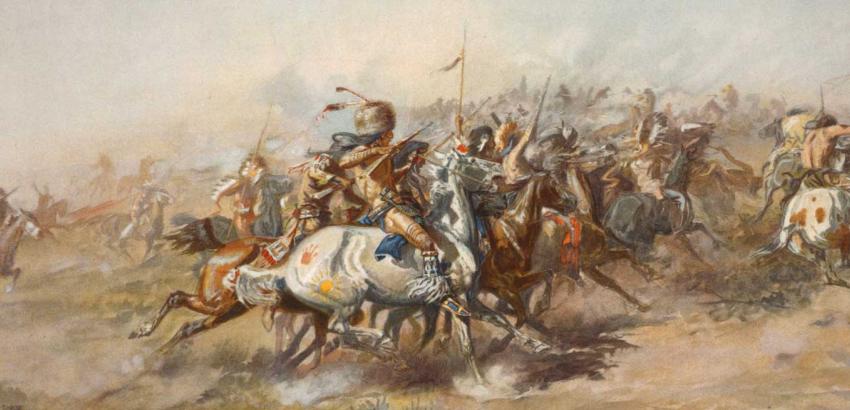 The Custer Fight by C.M. Russell, 1903.