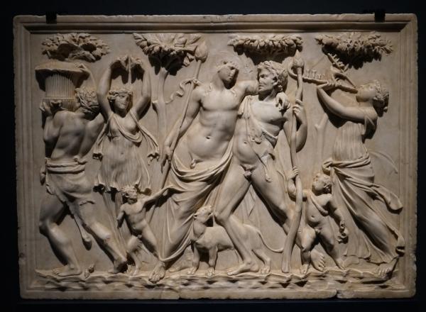 Marble relief with the procession of Bacchus. National Archaeological Museum of Naples.