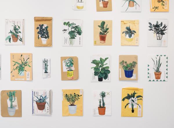 Installation view of Eligible/Illegible, an exhibition at PS122 Gallery in New York. 