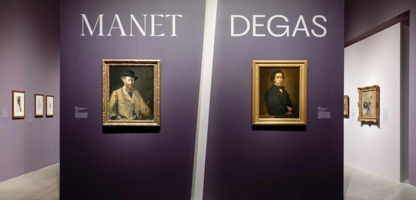 Installation view of Manet/Degas