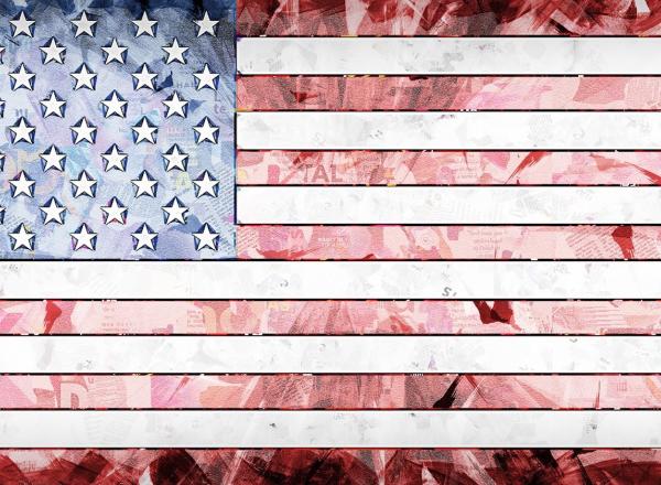 artistic version of US flag