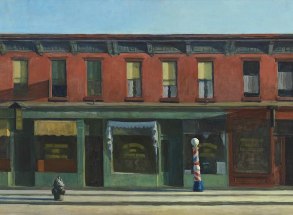 Edward Hopper, Early Sunday Morning, 1930. Oil on canvas, 35 3/16 × 60 1/4 in. (89.4 × 153 cm).
