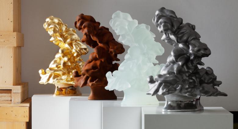 Karen LaMonte (American, born 1967), (Group of) Cumulus (1:8), 2020–2023. Various mediums and sizes. © Karen LaMonte. Photo: Martin Polak.