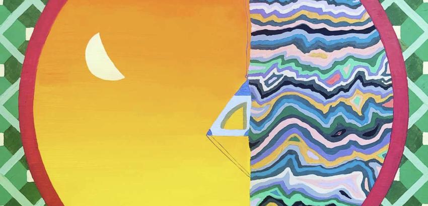 "Cliffside Portal," by Jeremiah Jossim. Painting—Oil on Canvas. 15" x 15". $500. 