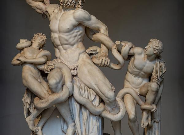 Laocoön and His Sons (Laocoön Group), ca 200 BCE or possibly 27 BCE - 68 CE. Housed in the Vatican Museums. License