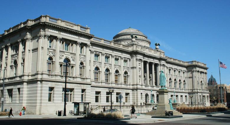 Milwaukee Central Library, Milwaukee, Wisconsin, National Register of Historic Places. Designed by Ferry & Clas.