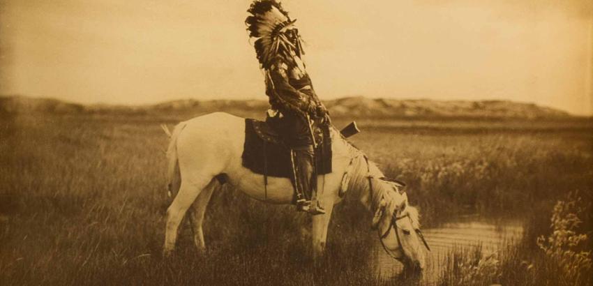 An Oasis in the Badlands - Sioux, 1905.