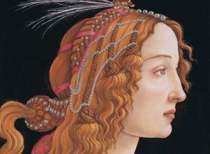 close up of Sandro Botticelli's Portrait of a Young Woman
