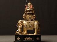 Elephant clock gold