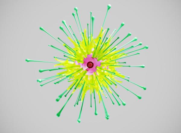 View of one of Davis' seven nine-foot-long sculptures from below. Installation view of Antinomies, 2022. West clerestory of Concourse E at CDIA. Photo by Stanley Capps