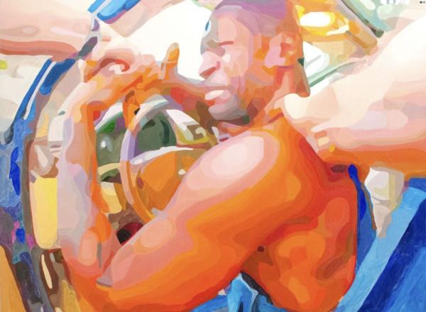 Darryl Westly, Axon Body 3 2020.5.25 (George Floyd), 2021, oil on linen, 60h x 72w inches