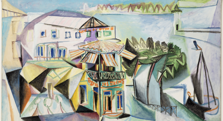 Pablo Picasso (1881-1973), Café at Royan, Royan, 15 August 1940, Oil on canvas 97 × 130 cm, Musée national Picasso-Paris. Dation Pablo Picasso, 1979. 