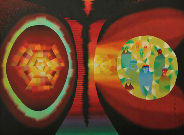 André Cadere (Romania), Untitled, 1967. Oil on canvas. 65 x 81 cm (25.59 x 31.88 in).